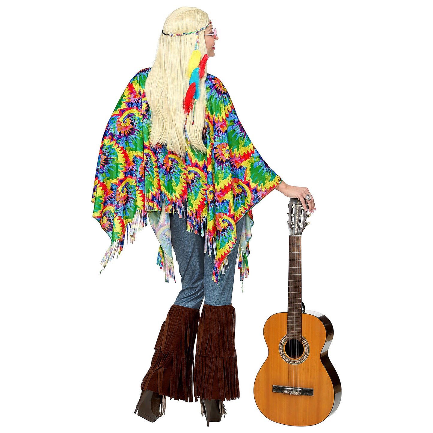 "PSYCHEDELIC HIPPIE" (Poncho, Stirnband) – Ansicht 4