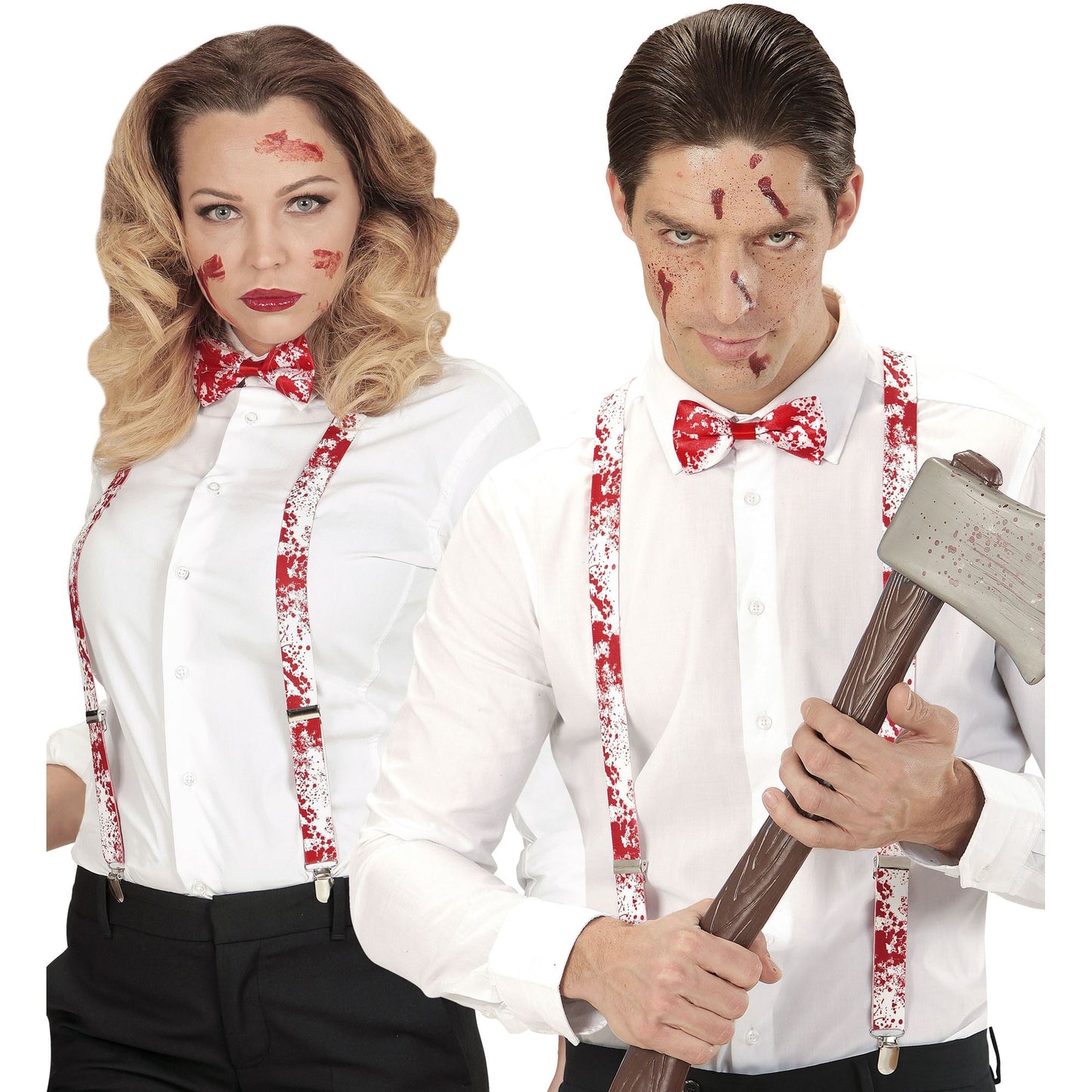 "PSYCHO SET" (Blutige Hosenträger & Fliege) – Ansicht 3
