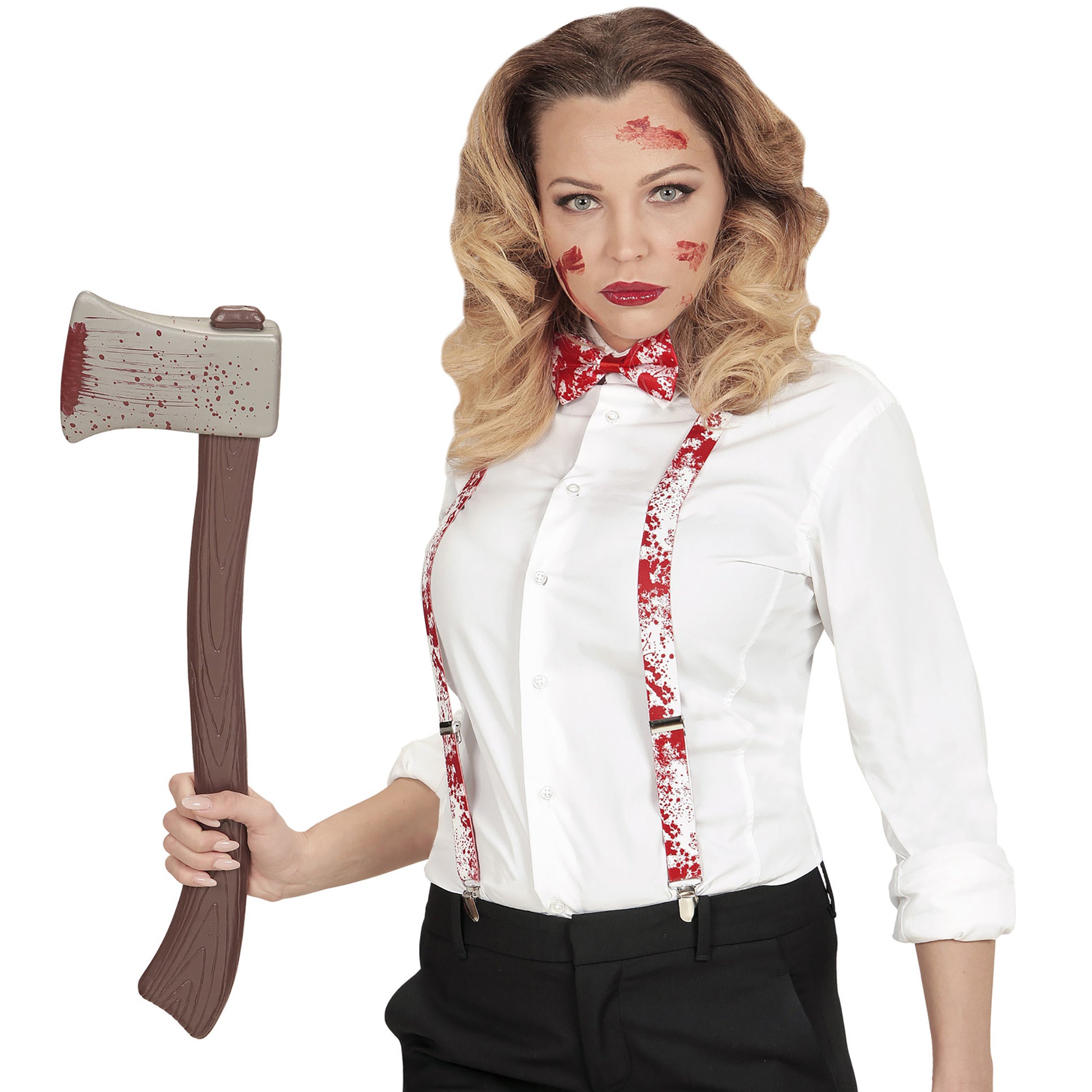 "PSYCHO SET" (Blutige Hosenträger & Fliege) – Ansicht 5