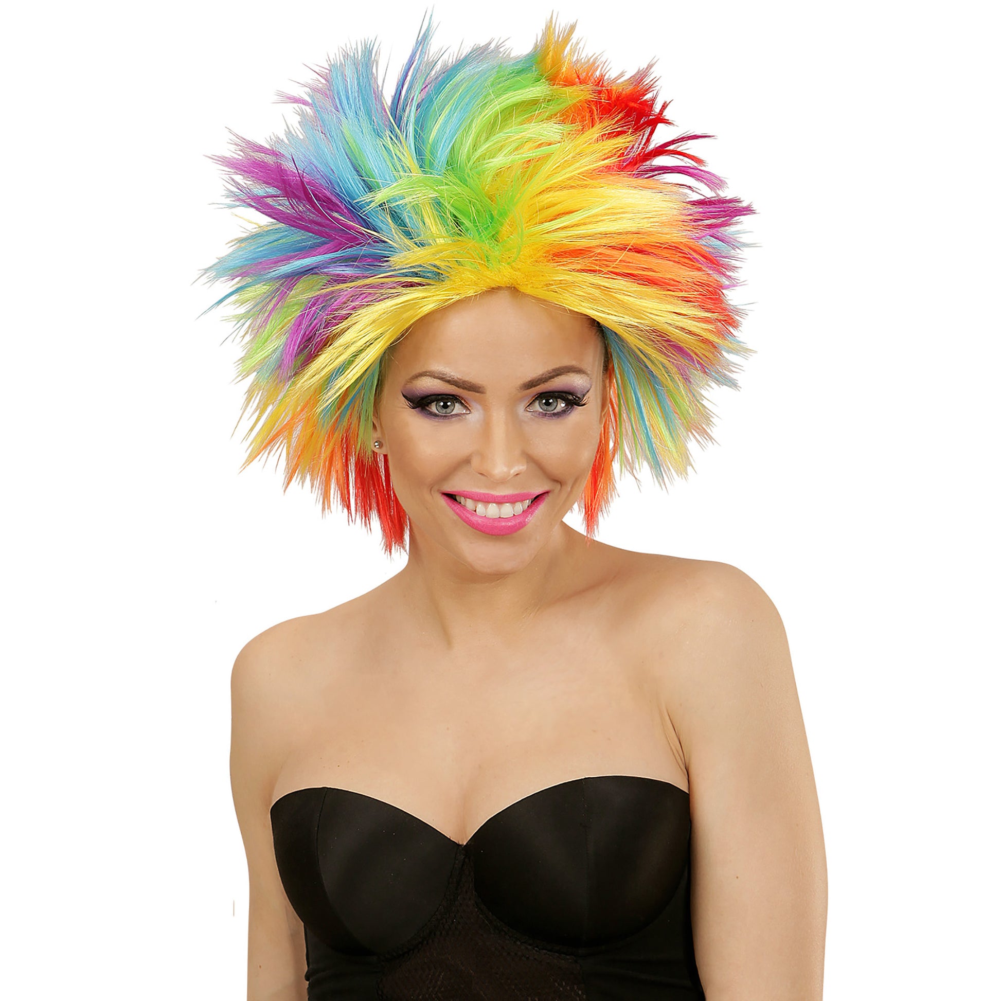 "PUNK PERÜCKE REGENBOGEN" in Box – Ansicht 3