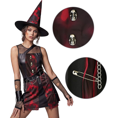 "PUNKER HEXE" (Kleid, Armband, Hut) – Ansicht 3