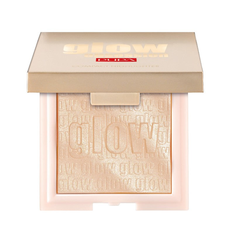 Pupa Pupa, Glow Obsession, Erleuchtend, Rouge-Highlighter Kompakt, 100, Helles Gold, 6 g Regular