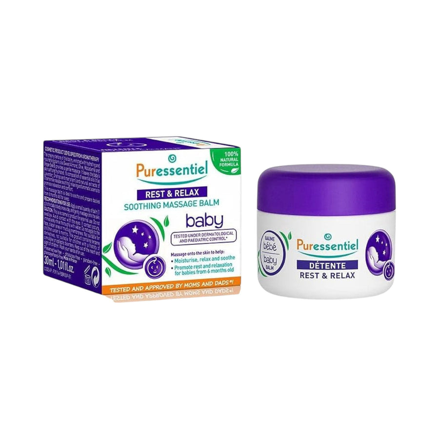 Puressentiel Puressentiel, Baby - Rest & Relax, Ätherische Öle, Beruhigend und feuchtigkeitsspendend, Körperbalsam, Über den 