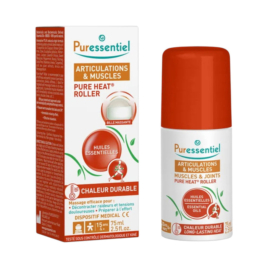 Puressentiel Puressentiel, Pure Heat, Ätherische Öle, Roll-On Körperöl, Für Gelenke & Muskeln, 75 ml Regular