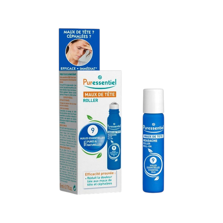 Puressentiel Puressentiel, Roller, Ätherische Öle, Schmerzlinderung, Gegen Kopfschmerzen, Roll-On Körperöl, Für den Kopf, 5 m