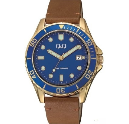 Q&Q GENT DATE A172J102Y Date Armbanduhr 43 mm