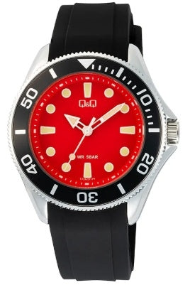 Q&Q GENT DIVER BLACK C72A-011PY Only Time Armbanduhr 41 mm Schwarz