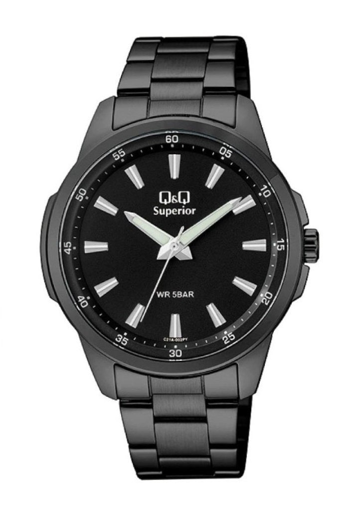Q&Q GENT ONLY TIME C21A-002PY Only Time Armbanduhr 42 mm