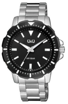 Q&Q GENT ONLY TIME Q43B-002PY Only Time Armbanduhr 44 mm