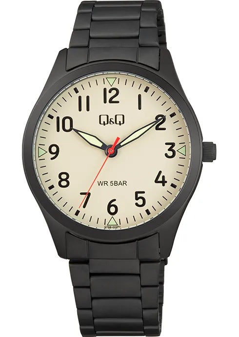 Q&Q GENT ONLY TIME Q76B-002PY Only Time Armbanduhr 39 mm