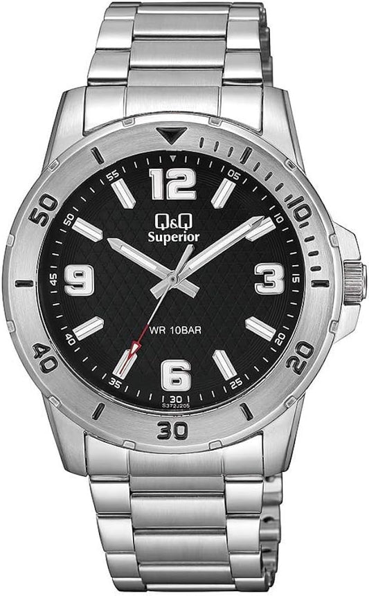 Q&Q SUPERIOR GENT DIVER DATE S372J205Y Only Time Armbanduhr 40 mm