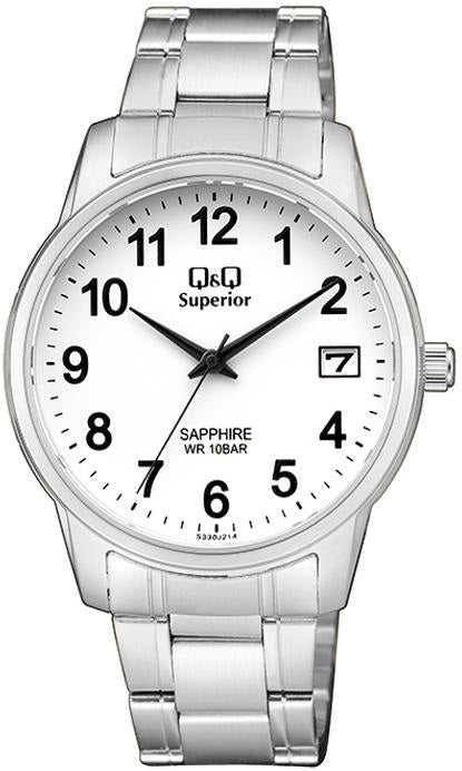 Q&Q SUPERIOR S330J214Y Only Time Armbanduhr 40 mm