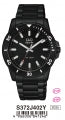 Q&Q SUPERIOR S372J402Y Only Time Armbanduhr 42 mm Schwarz ansicht-2