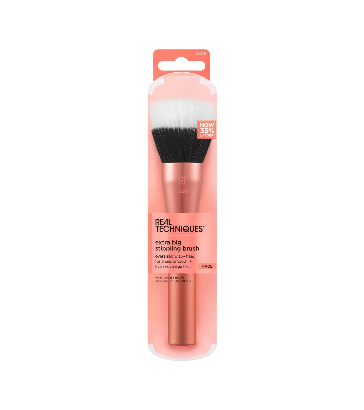 REAL TECHNIQUES REAL TECHNIQUES Extra Big Stippling Brush großer Stippling-Pinsel für Gesicht 1 Stück Kosmetik