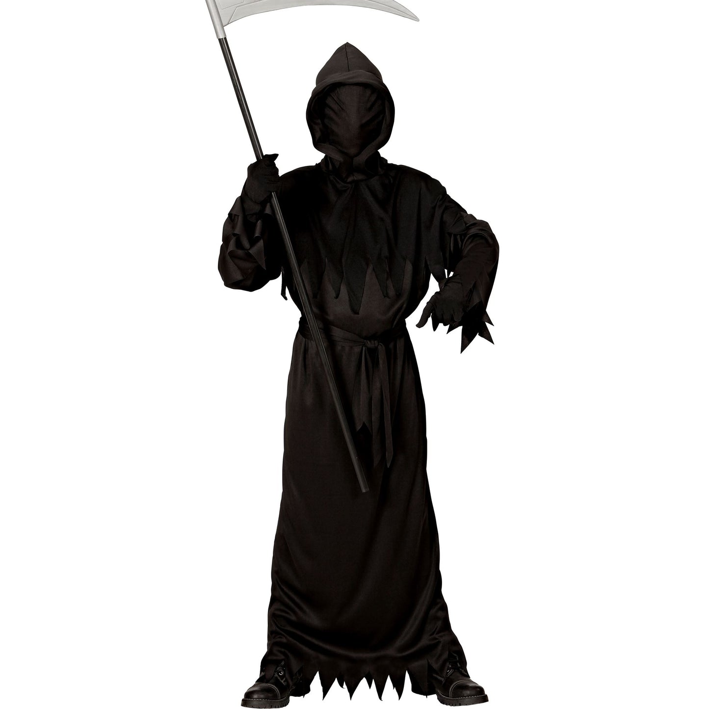 "REAPER" (Robe mit Kapuze Maske unsichtbares Gesicht, Gürtel) – Detailansicht
