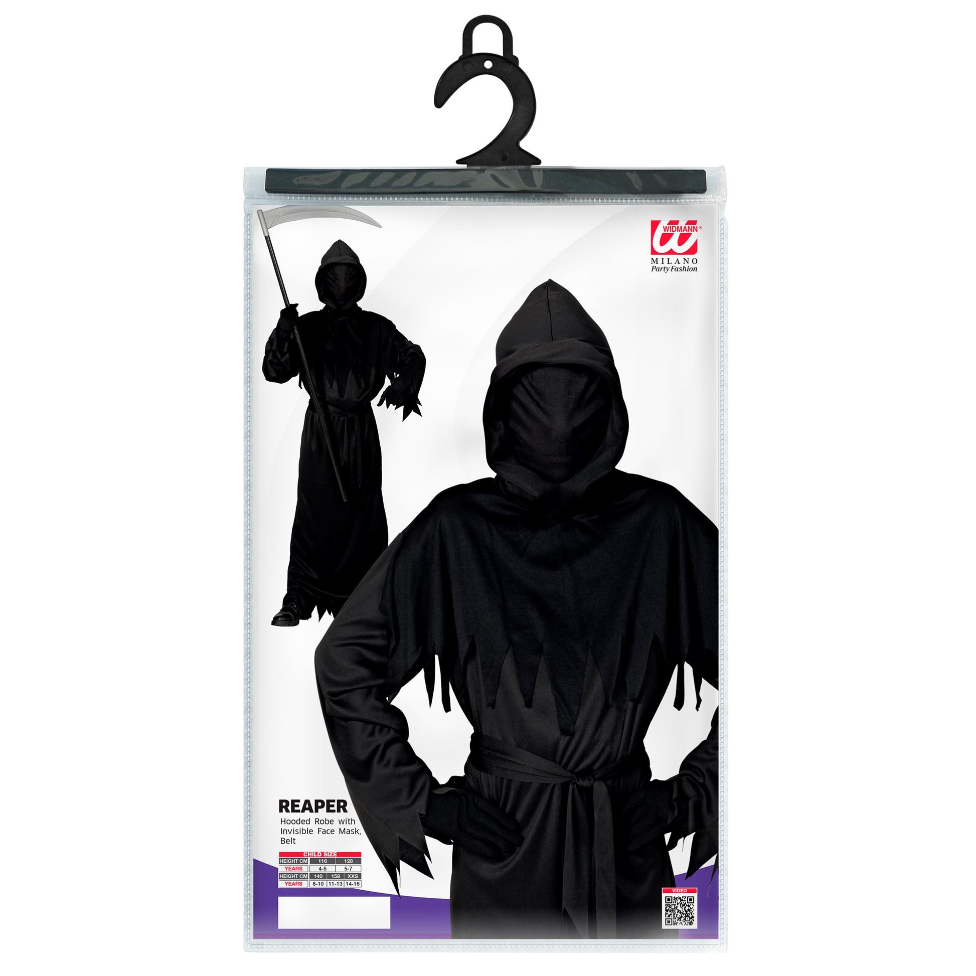 "REAPER" (Robe mit Kapuze Maske unsichtbares Gesicht, Gürtel) – Ansicht 4