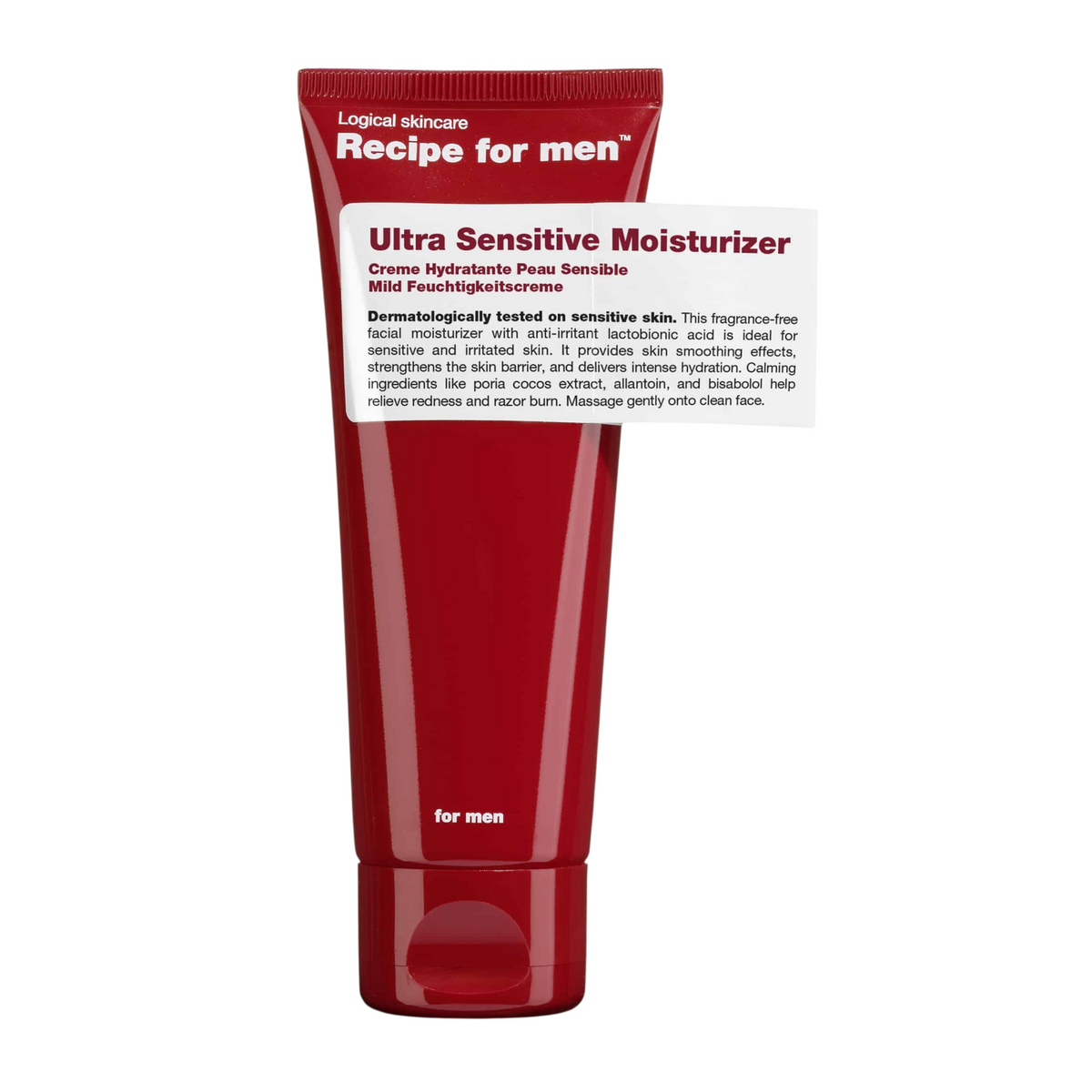 Recipe For Men Ultra Sensitive Moisturising Cream Gesichtscreme 75 ml