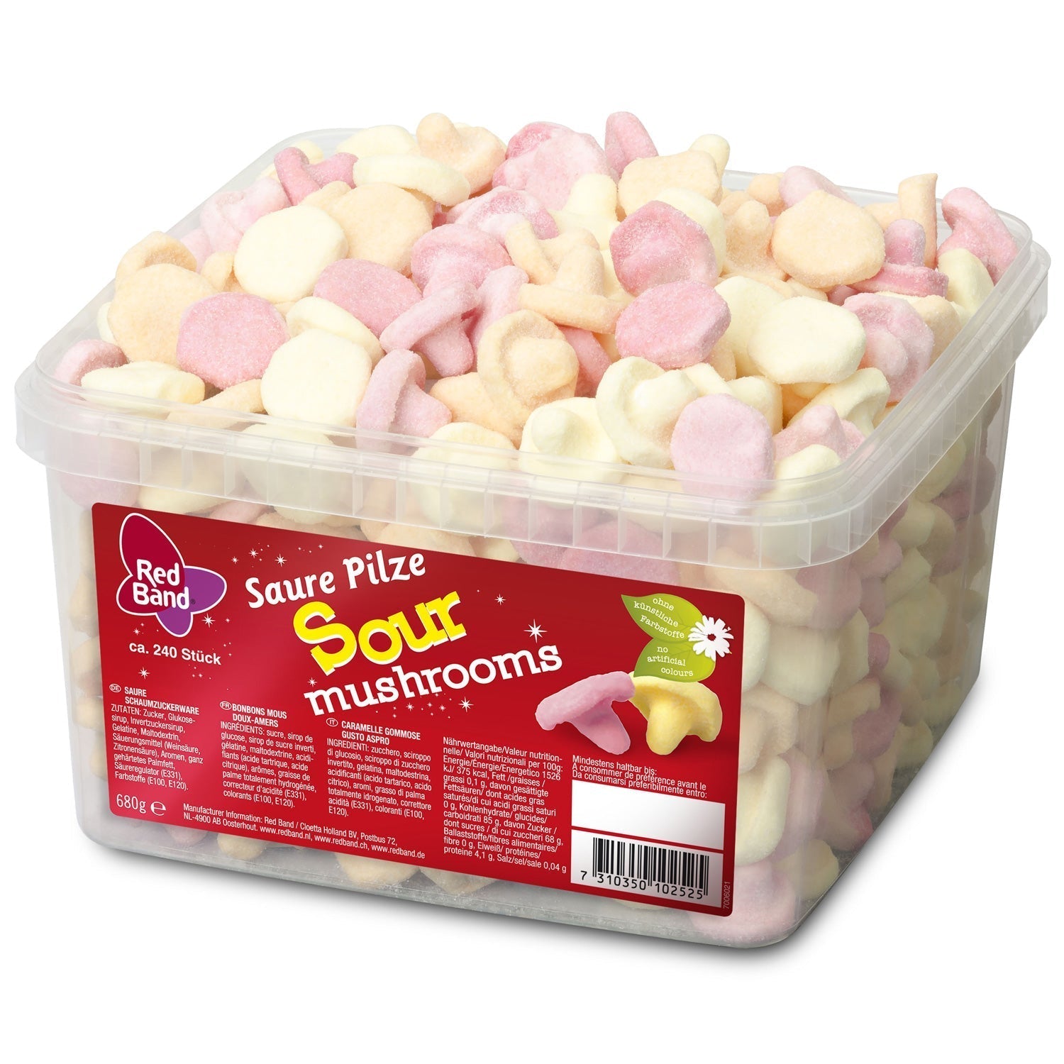 Red Band Saure Pilze 240er Fruchtgummi Beutel – Produktansicht