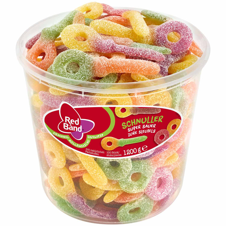 Red Band Schnuller super sauer Fruchtgummi 100 Stück 1200 g