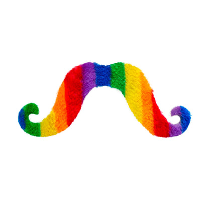 "REGENBOGEN BART ZUM ANKLEBEN" – Vorderansicht