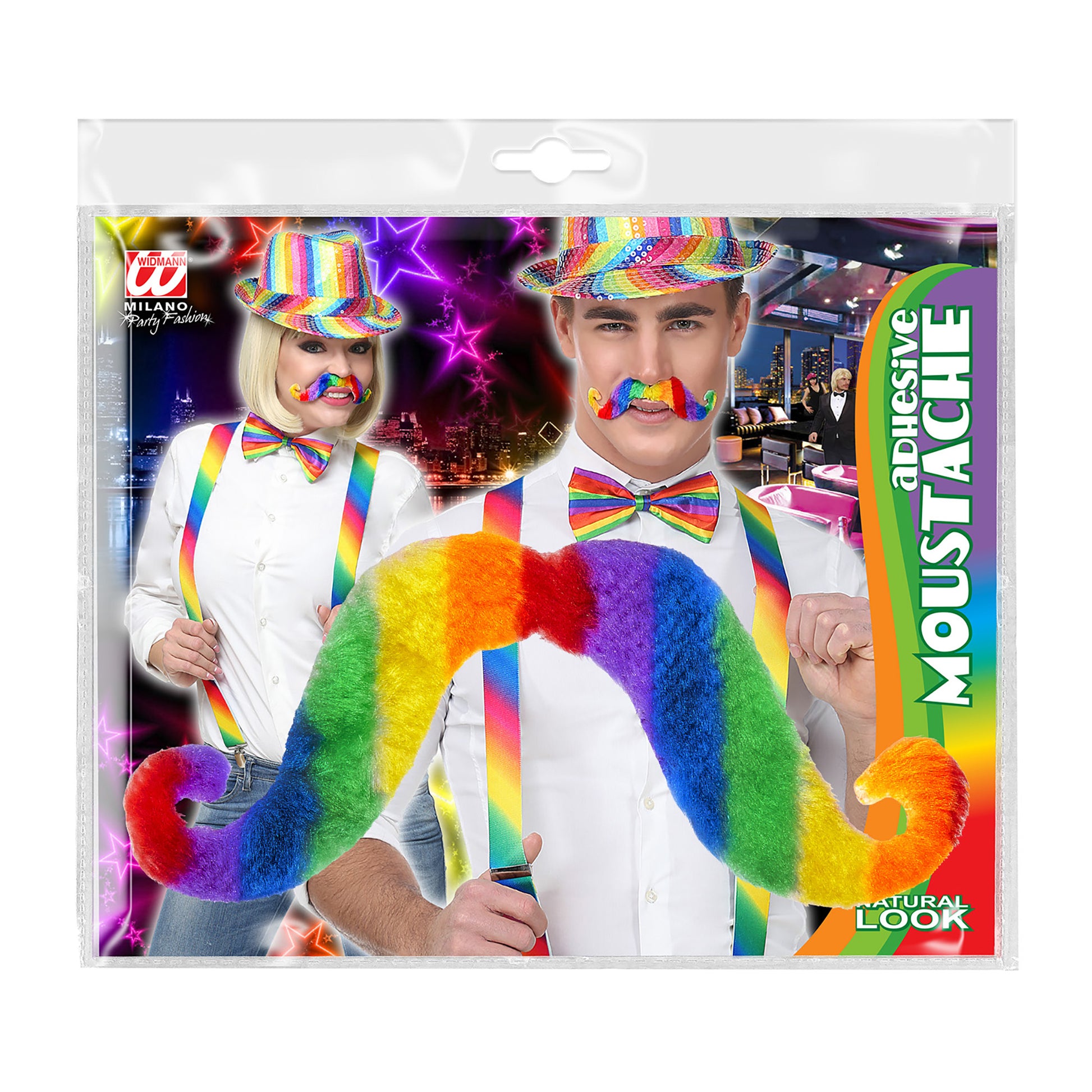 "REGENBOGEN BART ZUM ANKLEBEN" – Detailansicht