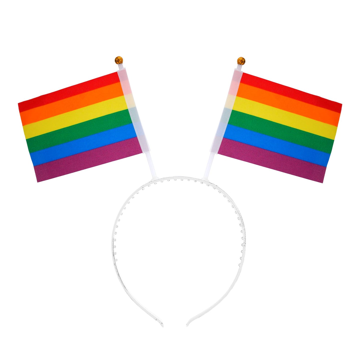 "REGENBOGEN FÄHNCHEN HAARREIF" – Vorderansicht