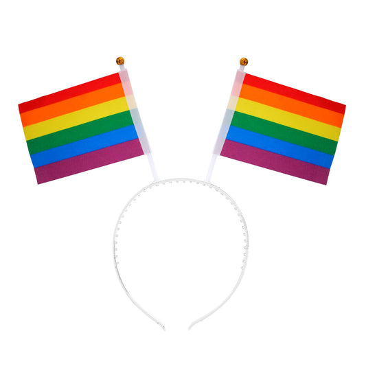 "REGENBOGEN FÄHNCHEN HAARREIF" – Vorderansicht