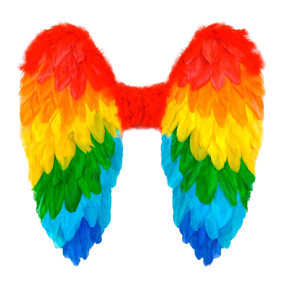 "REGENBOGEN FALTBARE FEDERFLÜGEL" 50x50 cm – Vorderansicht