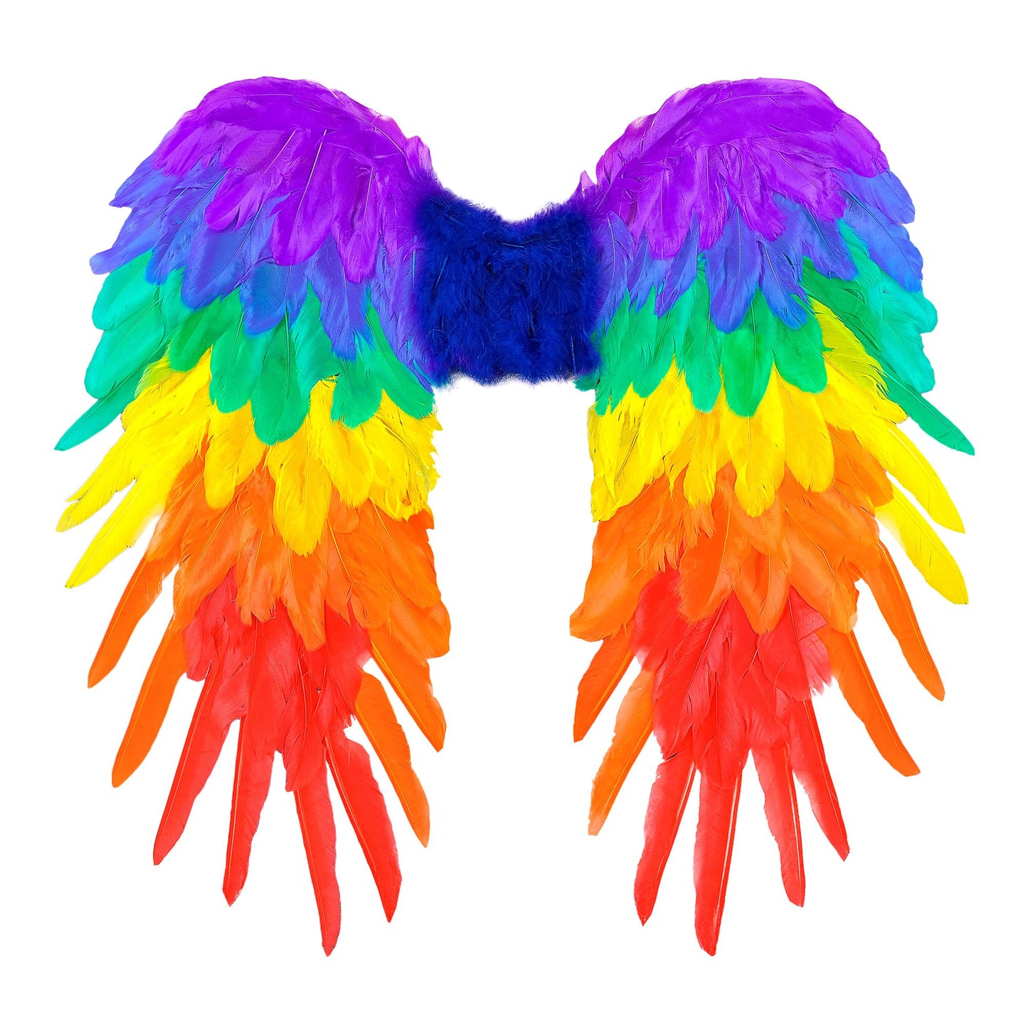 "REGENBOGEN FALTBARE FEDERFLÜGEL" 50x50 cm – Vorderansicht