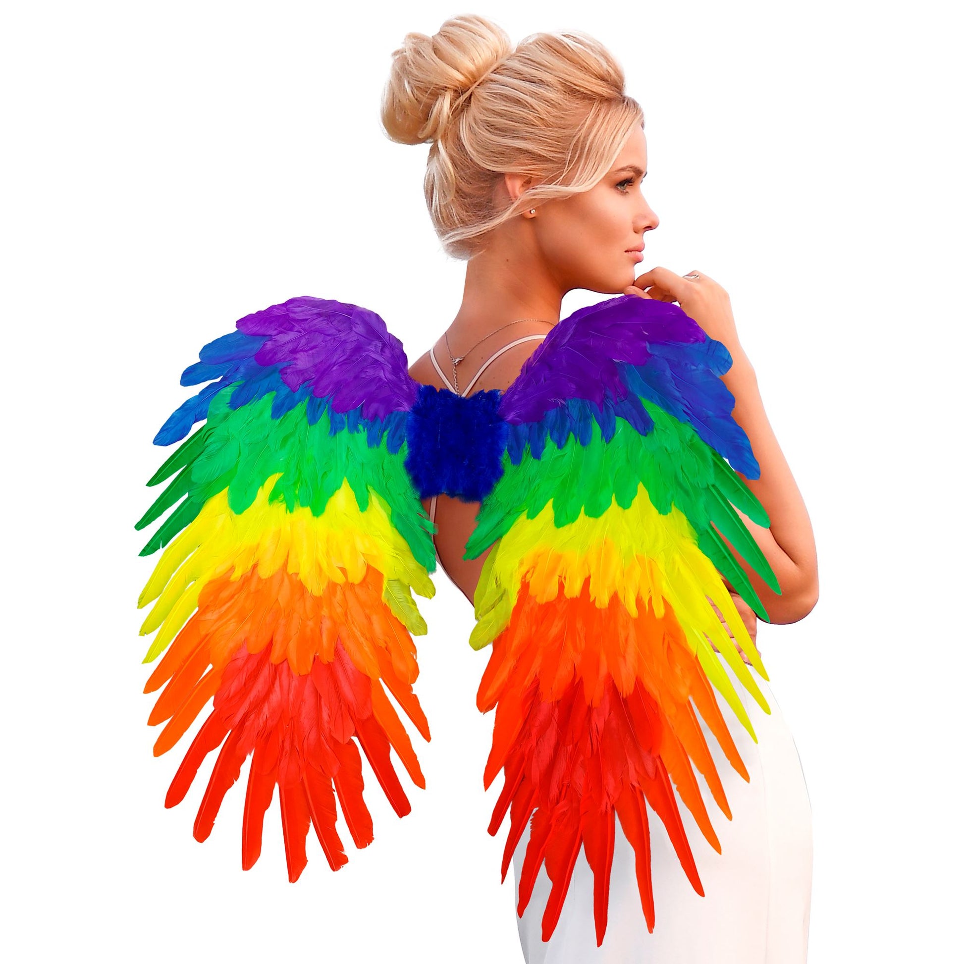 "REGENBOGEN FALTBARE FEDERFLÜGEL" 80x60 cm – Ansicht 3
