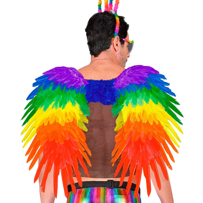 "REGENBOGEN FALTBARE FEDERFLÜGEL" 80x60 cm – Ansicht 5
