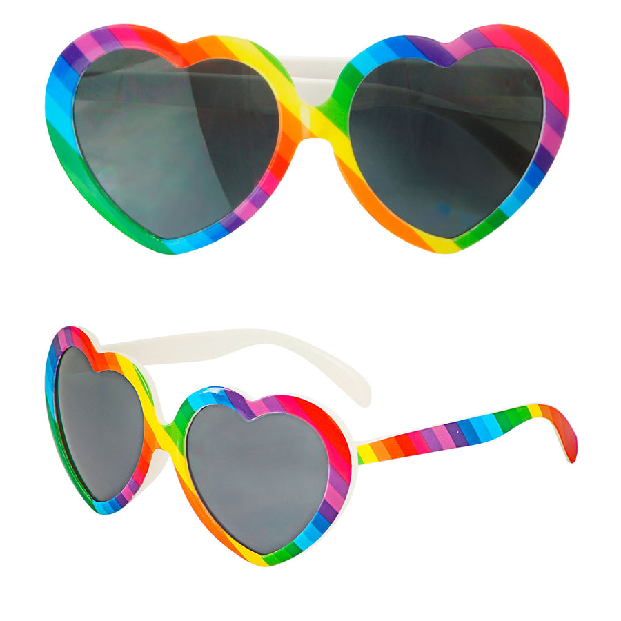 "REGENBOGEN HERZBRILLE" – Vorderansicht