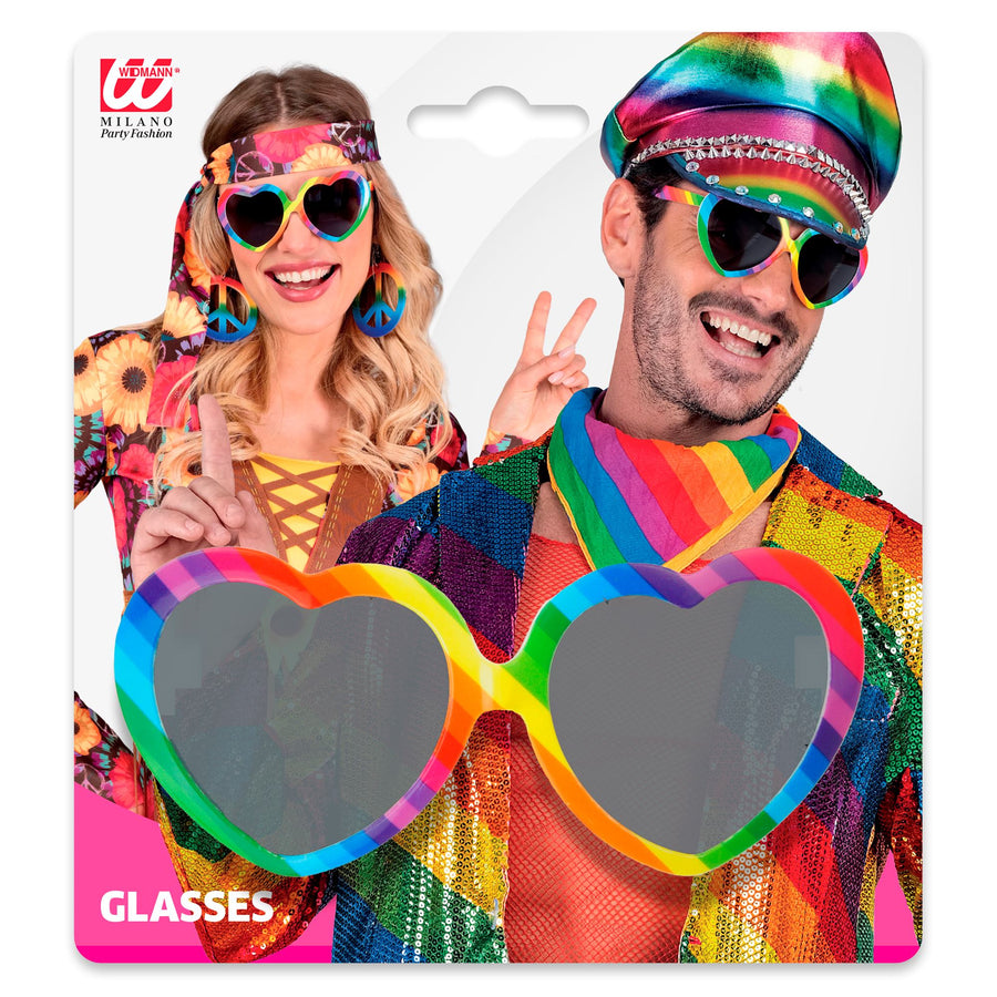 "REGENBOGEN HERZBRILLE" – Detailansicht