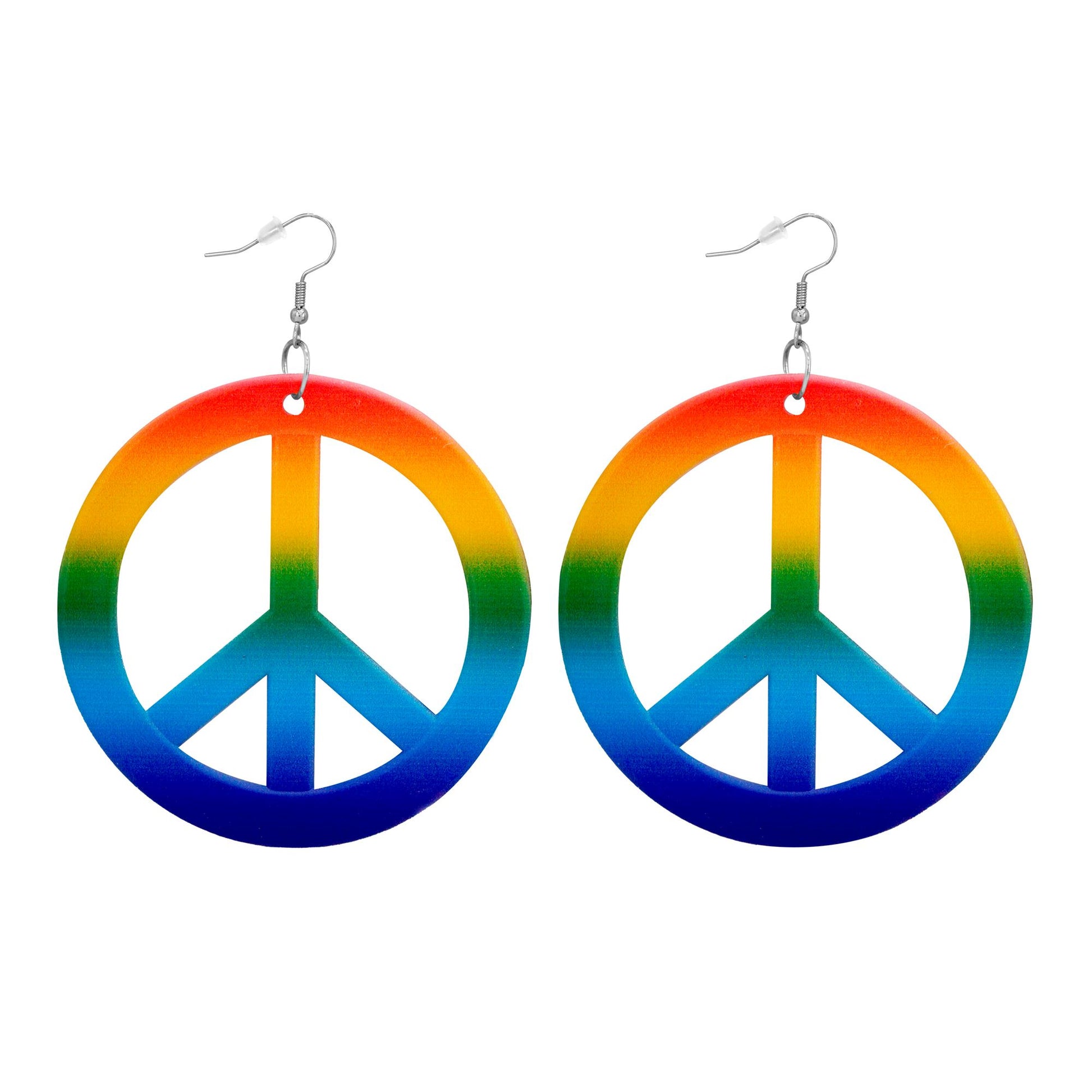 "REGENBOGEN HIPPIE OHRRINGE" – Vorderansicht