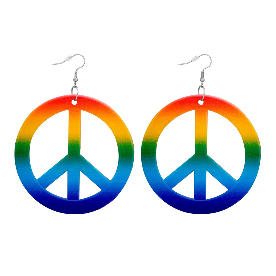 "REGENBOGEN HIPPIE OHRRINGE" – Vorderansicht