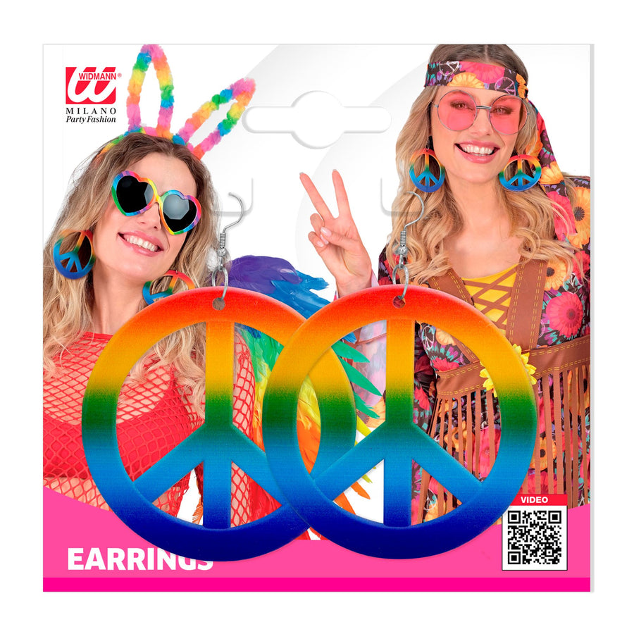 "REGENBOGEN HIPPIE OHRRINGE" – Detailansicht