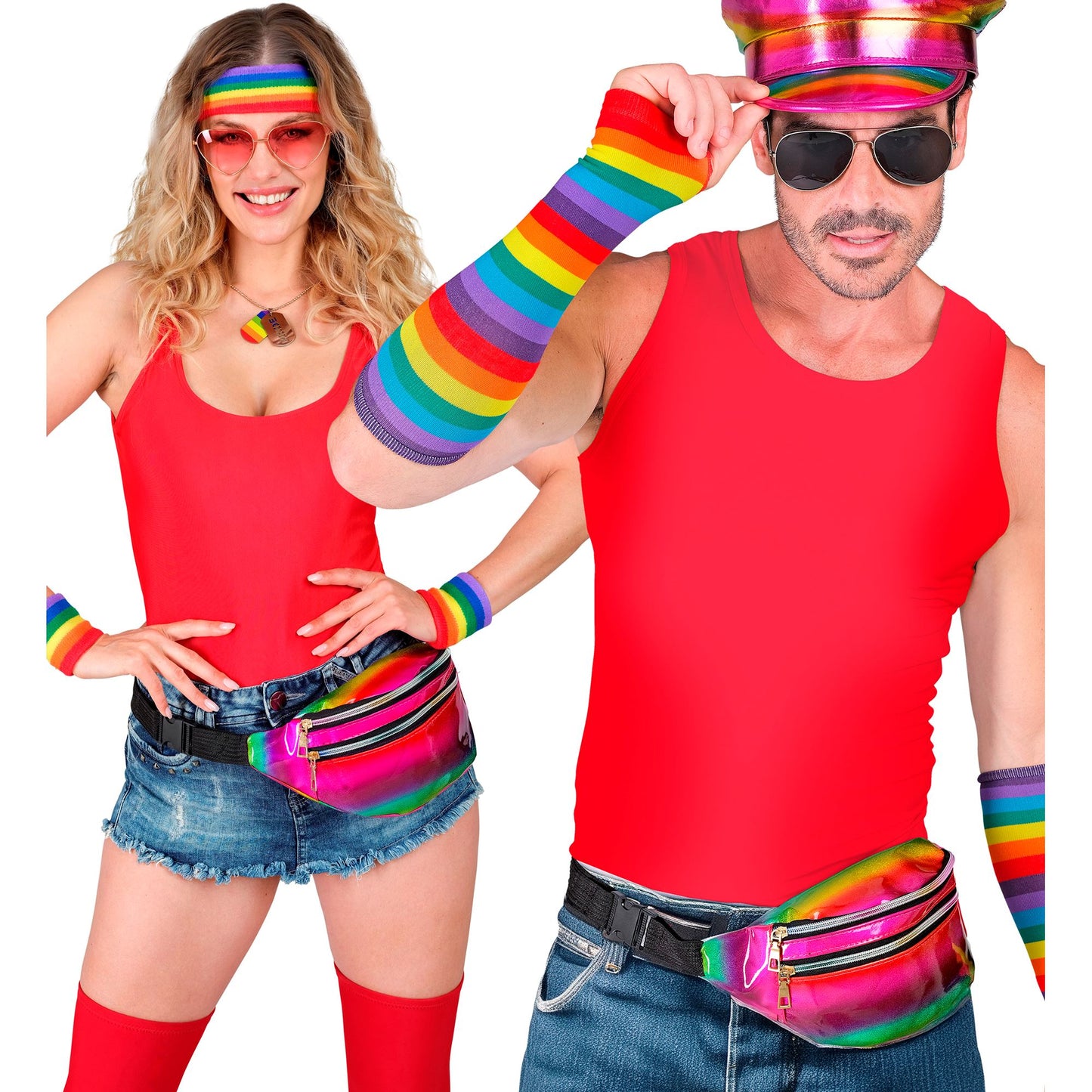 "REGENBOGEN HOLOGRAFISCHE GÜRTELTASCHE" – Ansicht 3