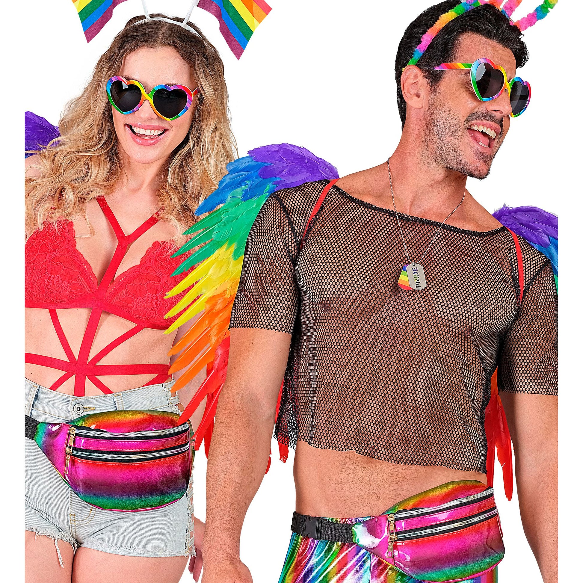 "REGENBOGEN HOLOGRAFISCHE GÜRTELTASCHE" – Ansicht 4