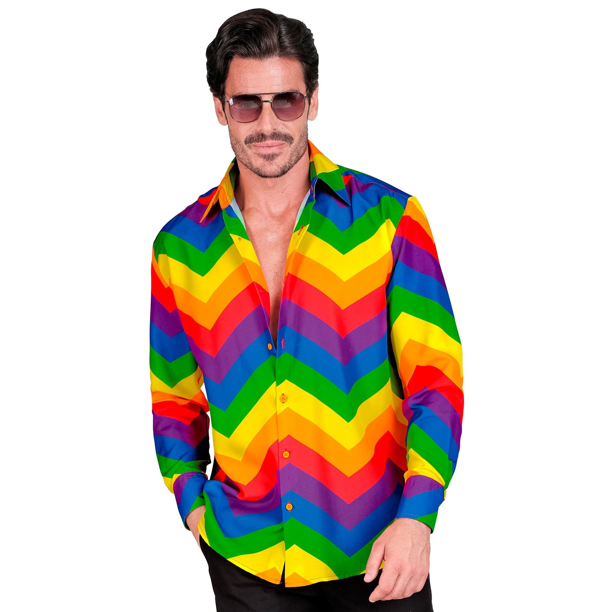 "REGENBOGEN PARTY FASHION HEMD" (Hemd) – Detailansicht