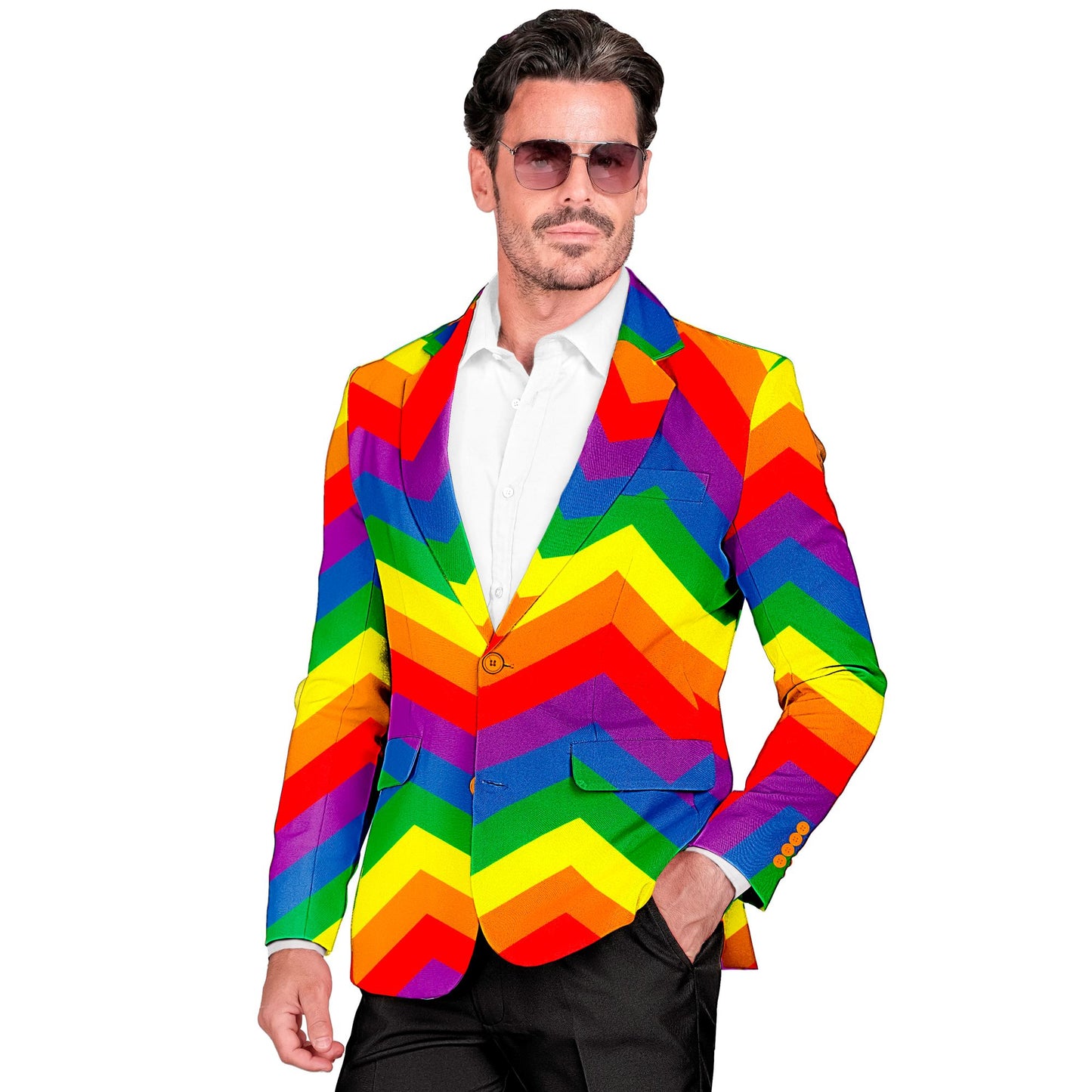 "REGENBOGEN PARTY FASHION JACKETT" (Jackett) – Vorderansicht