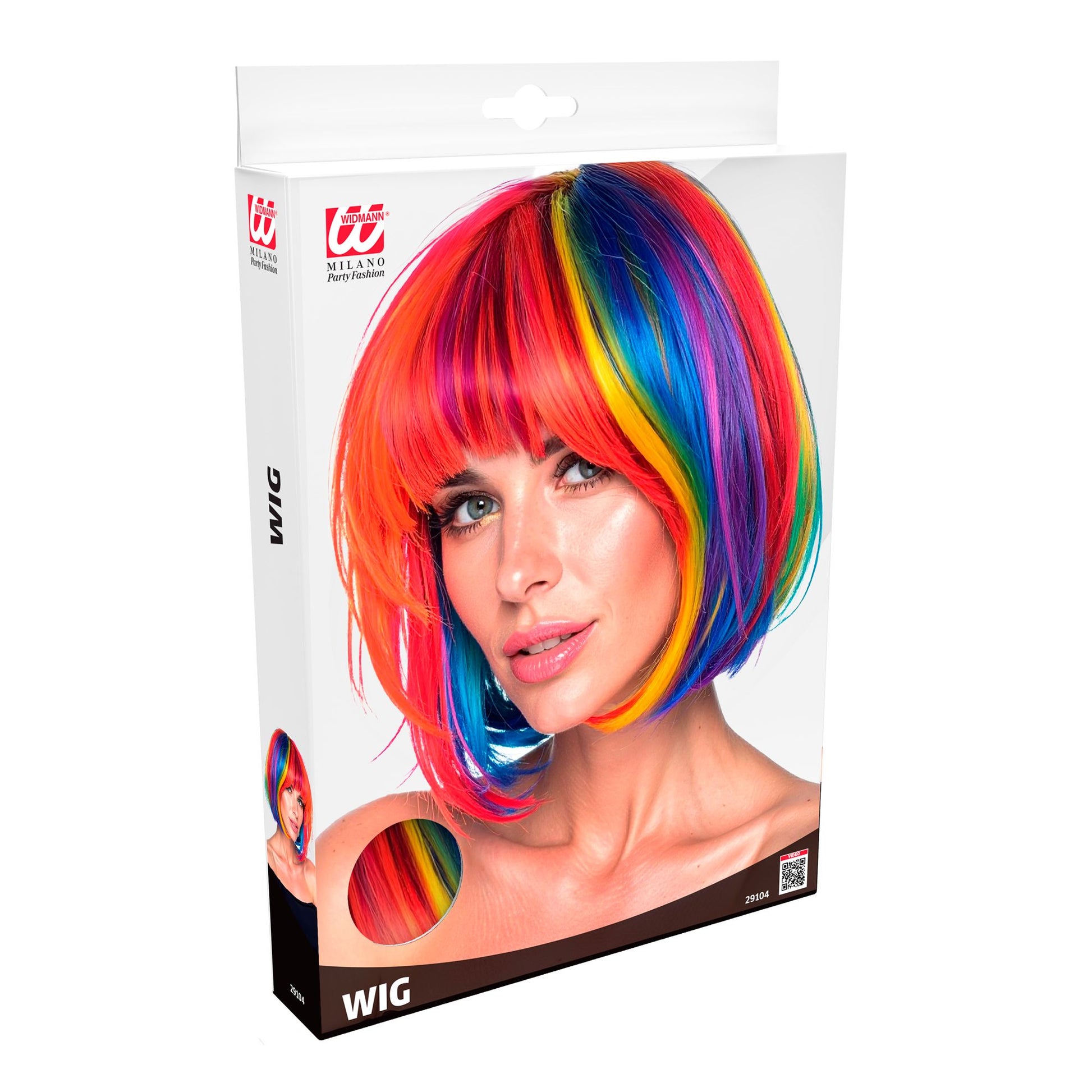 "REGENBOGEN PERÜCKE" in Box – Detailansicht