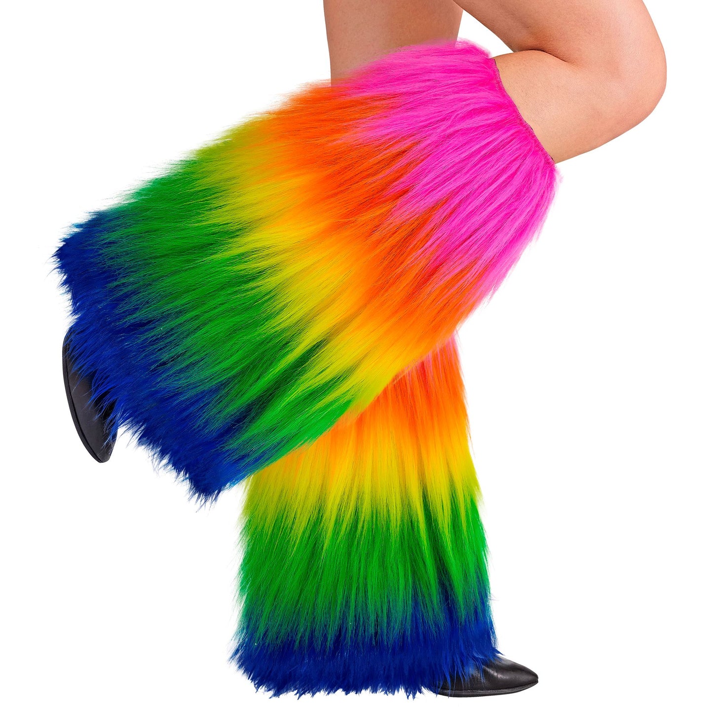 Widmann Regenbogen Plüsch Beinstulpen Legwarmers – Produktansicht