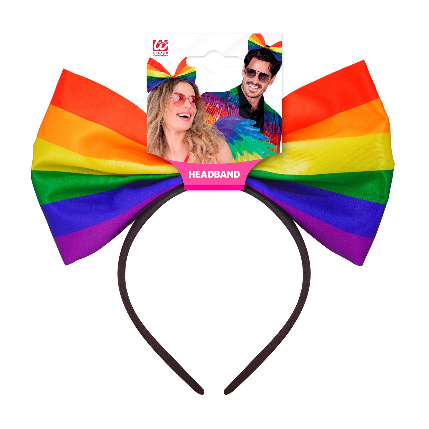 "REGENBOGEN SCHLEIFE HAARREIF" – Detailansicht