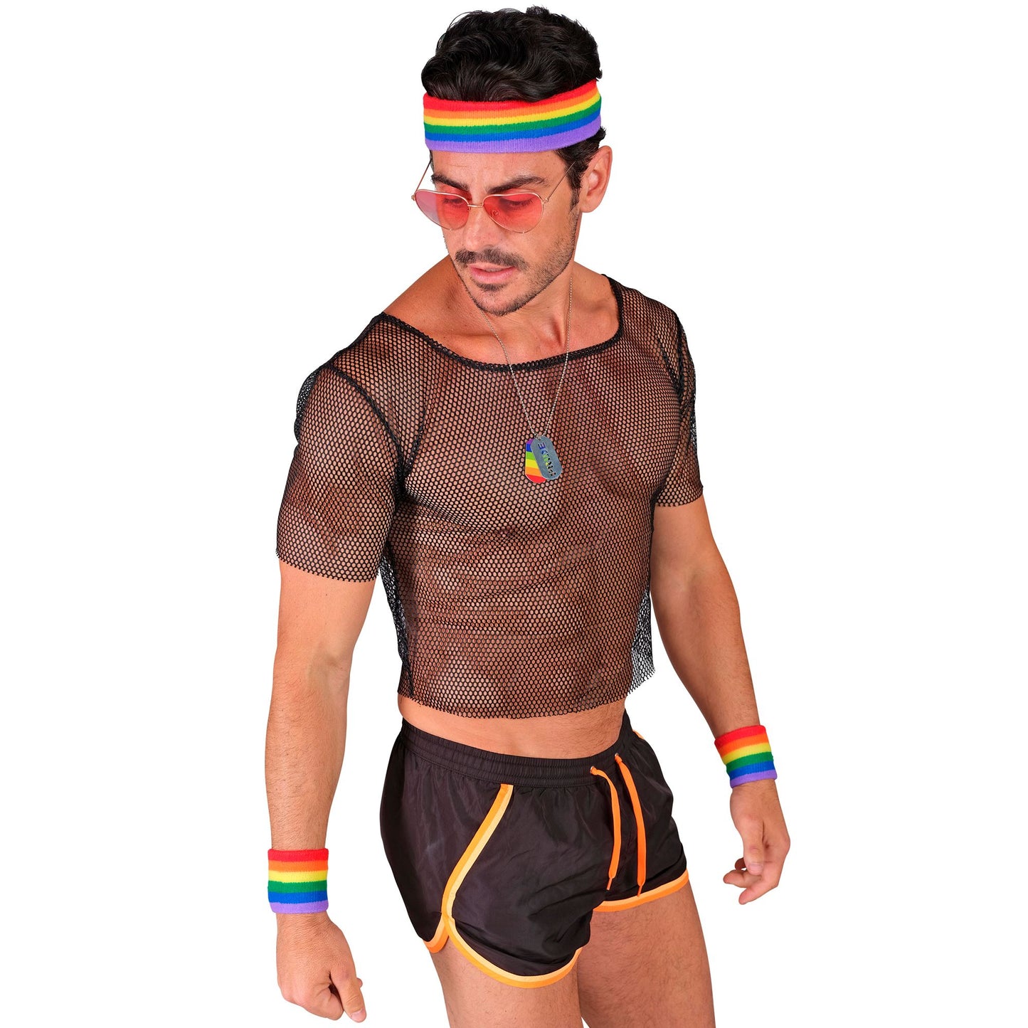 "REGENBOGEN SCHWEIßBÄNDER" (Stirnband und 2 Armbänder) – Ansicht 4
