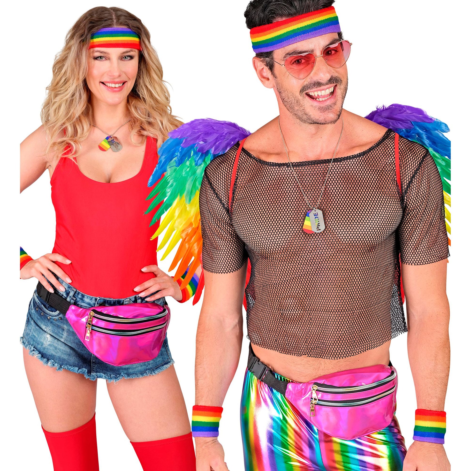 "REGENBOGEN SCHWEIßBÄNDER" (Stirnband und 2 Armbänder) – Ansicht 5