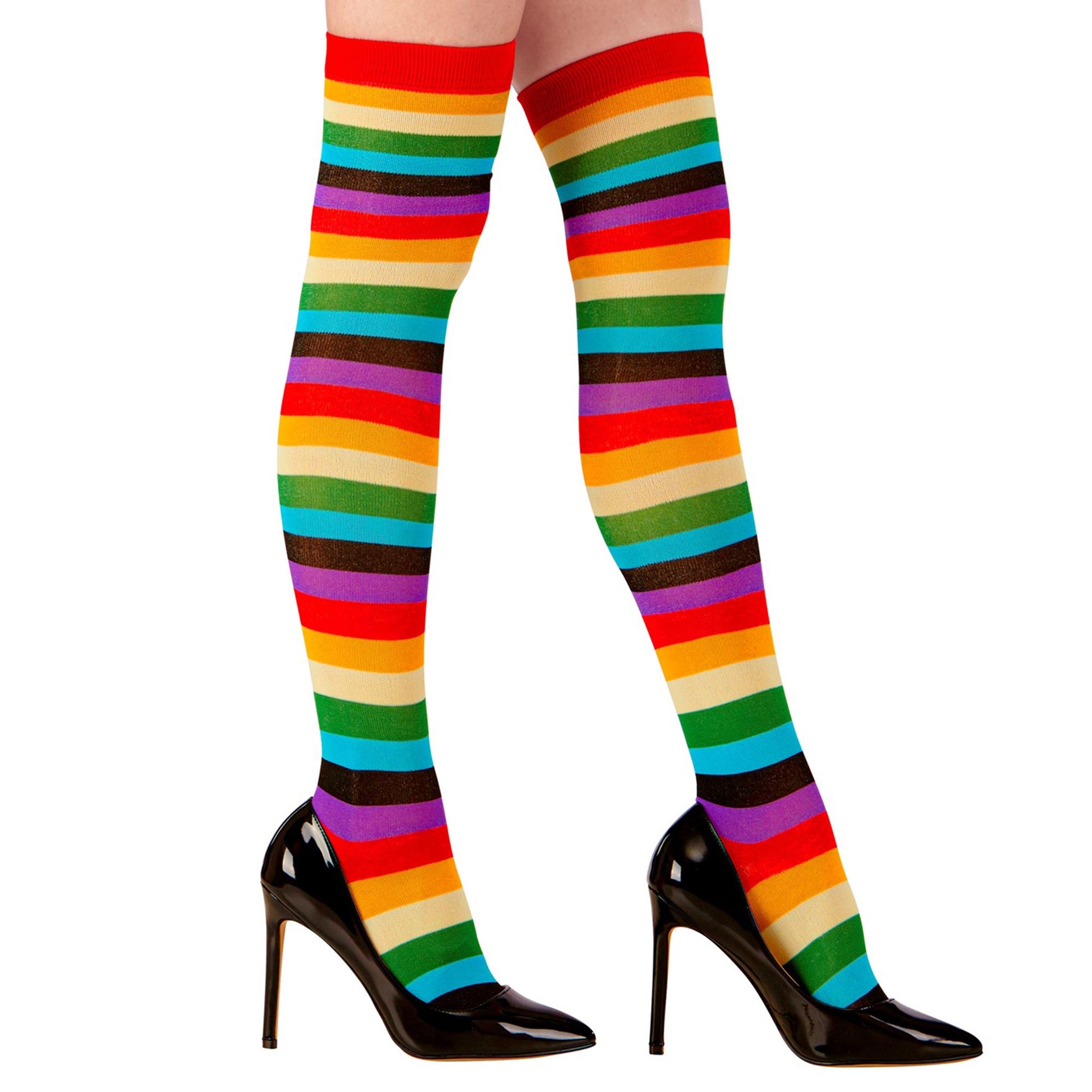 "REGENBOGEN ÜBERKNIESTRÜMPFE" (Starke Qualität) – Ansicht 3