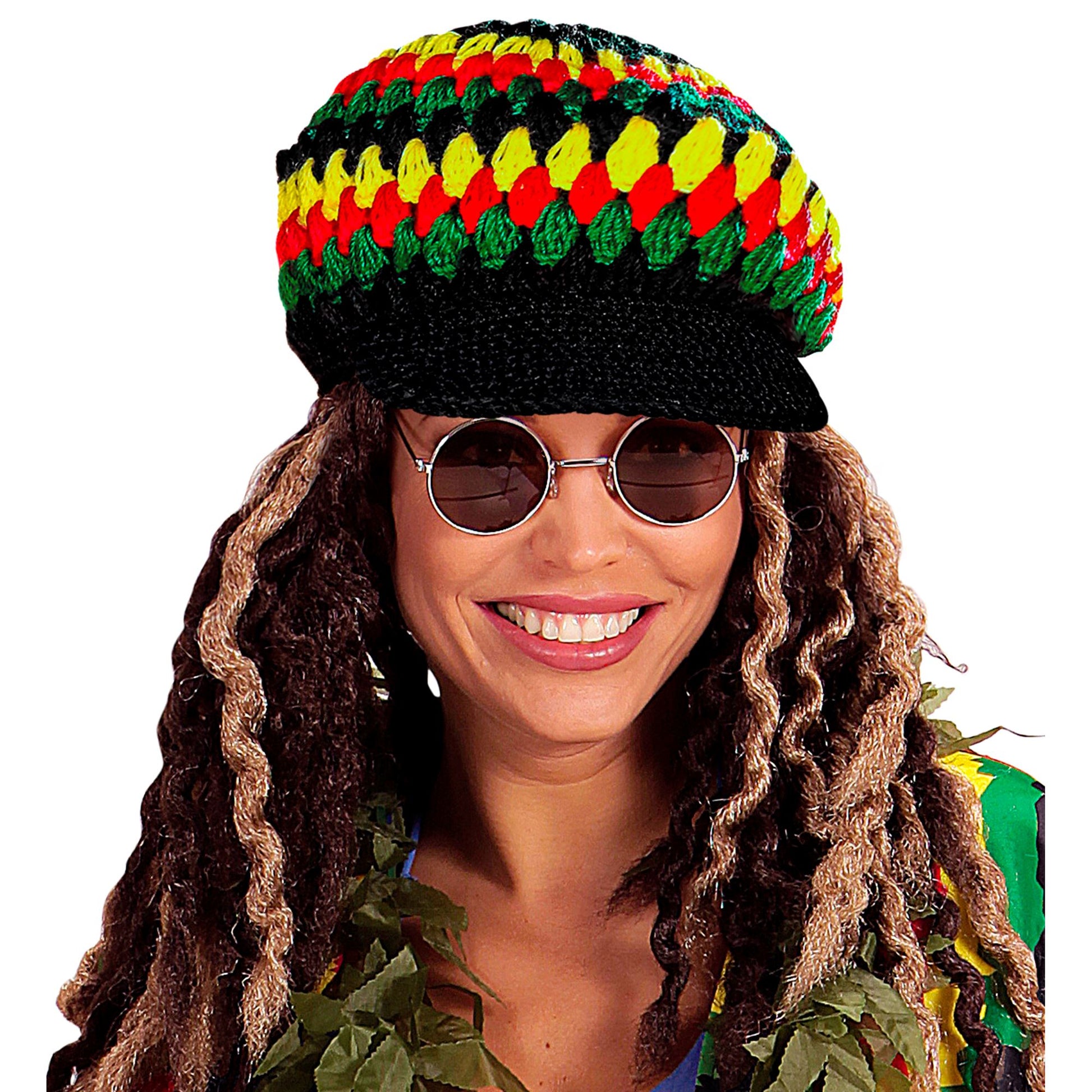 "REGGAE/RASTA HÄKELMÜTZE" – Detailansicht