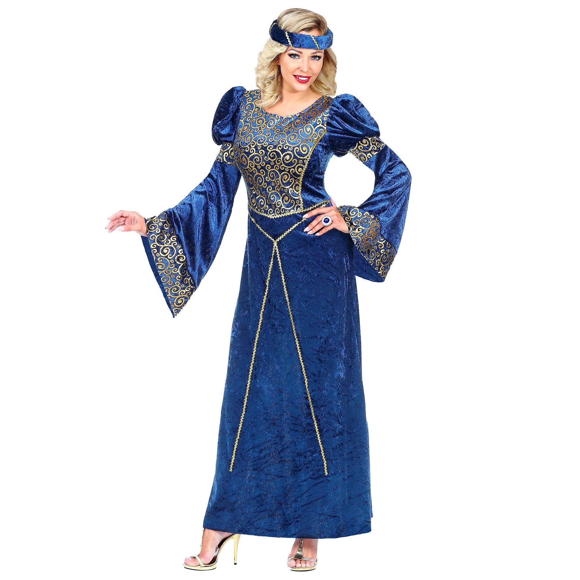 "RENAISSANCE DAME" (Kleid, Kopfschmuck) – Vorderansicht