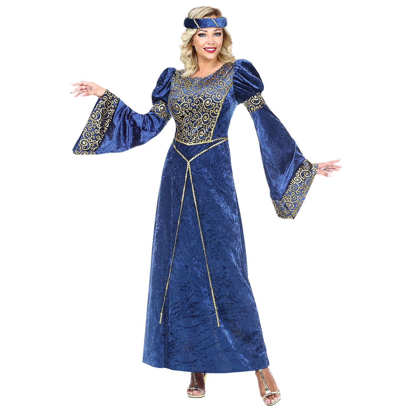 "RENAISSANCE DAME" (Kleid, Kopfschmuck) – Detailansicht