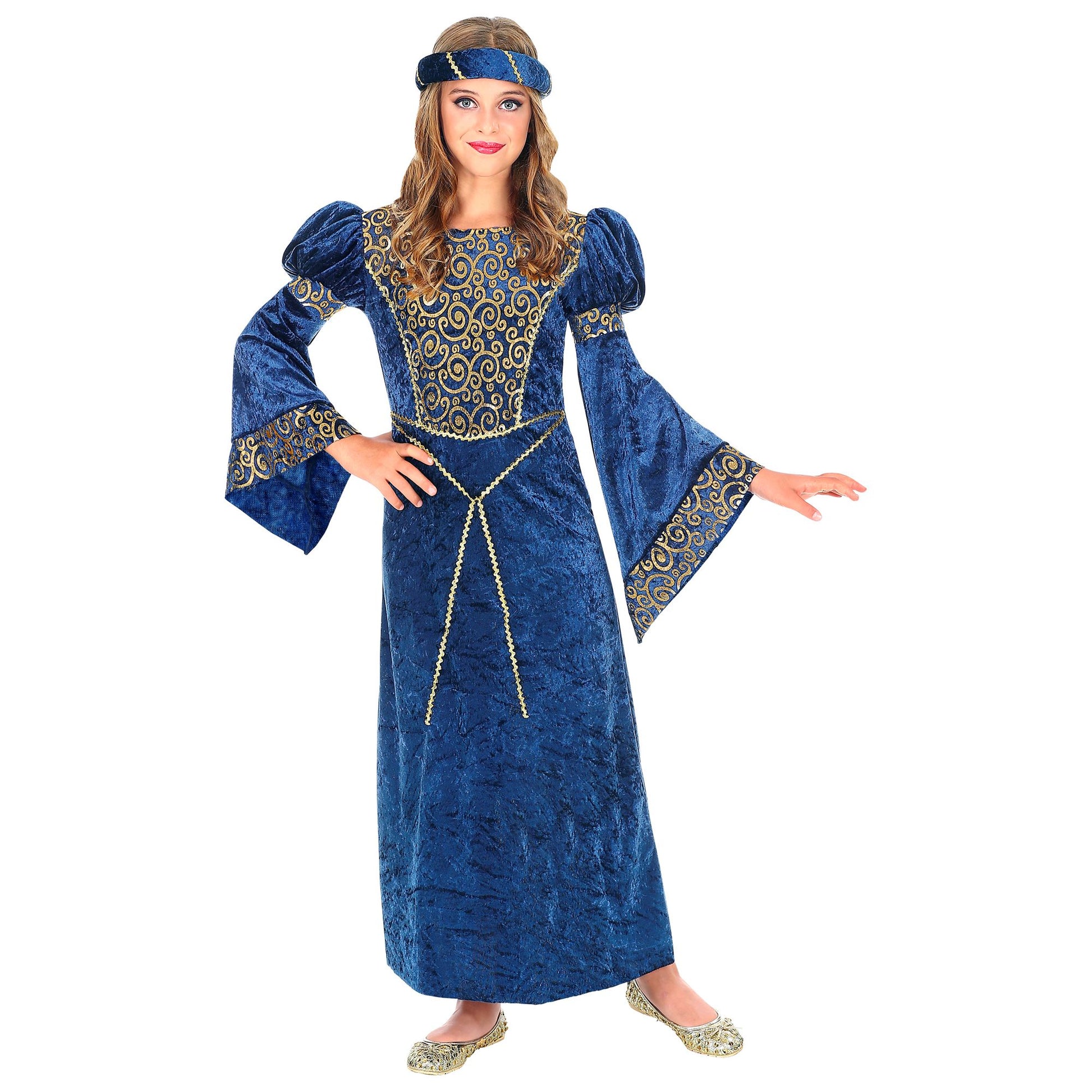 "RENAISSANCE DAME" (Kleid, Kopfschmuck) – Vorderansicht